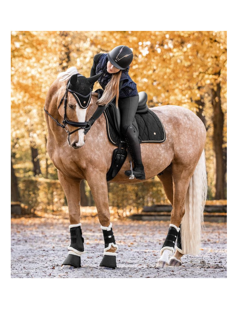 Cloches Comfort Fur, lot de 2, noir-nature, M - Nature Horse Langon