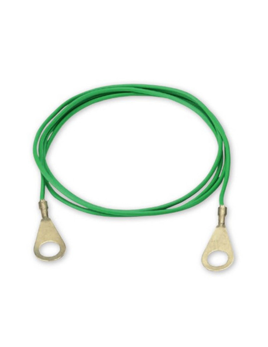 Câble de connexion terre vert, 100cm, 2 oeillets M8 - Nature Horse Lan
