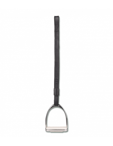 Etrivières en cuir noir 70cm