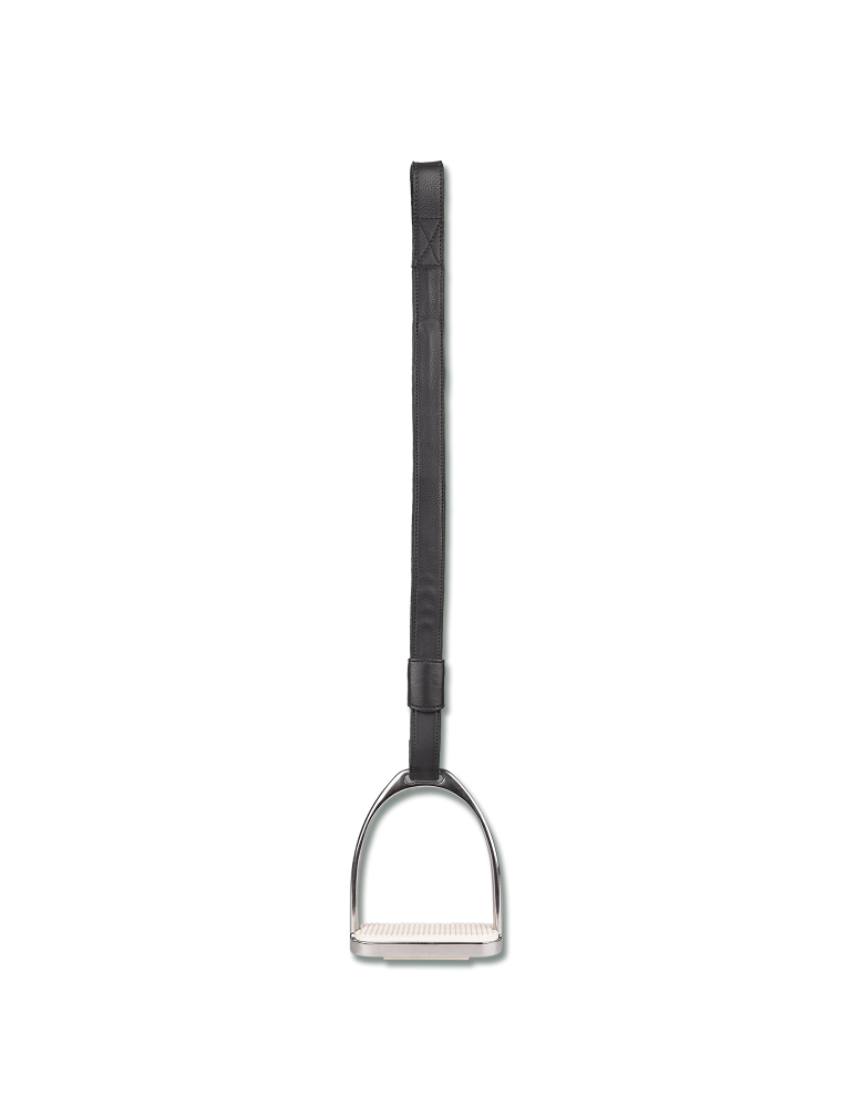 Etrivières en cuir noir 70cm