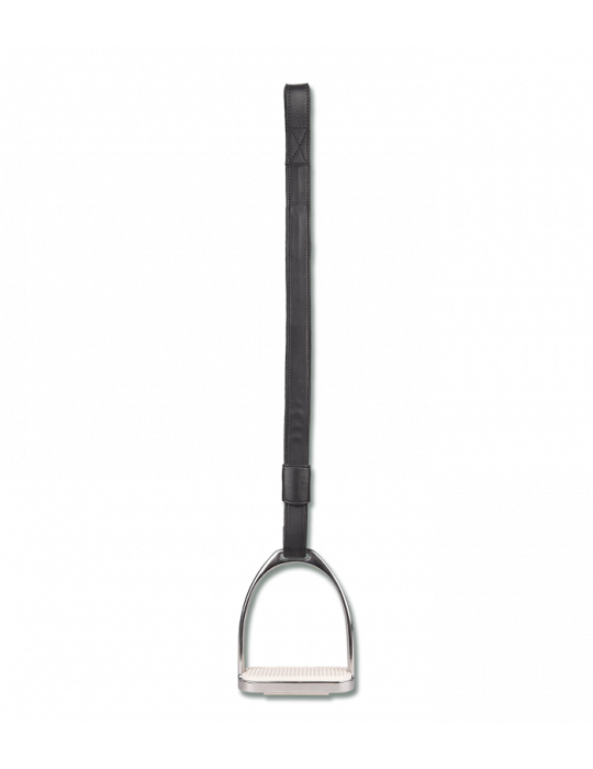 Etrivières en cuir noir 70cm