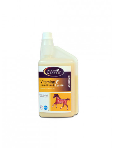 Vitamine E Selenium Lysine LIQUIDE flacon doseur 1L - Nature Horse Lan