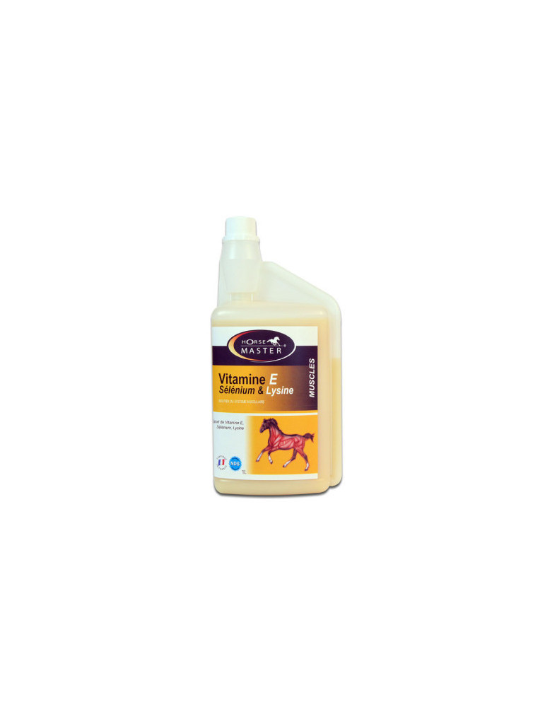 Vitamine E Selenium Lysine LIQUIDE flacon doseur 1L - Nature Horse Lan