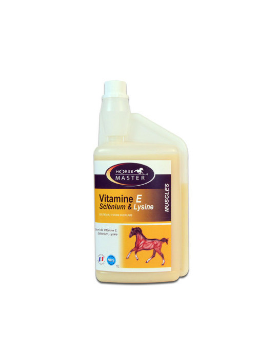 Vitamine E Selenium Lysine LIQUIDE flacon doseur 1L - Nature Horse Lan