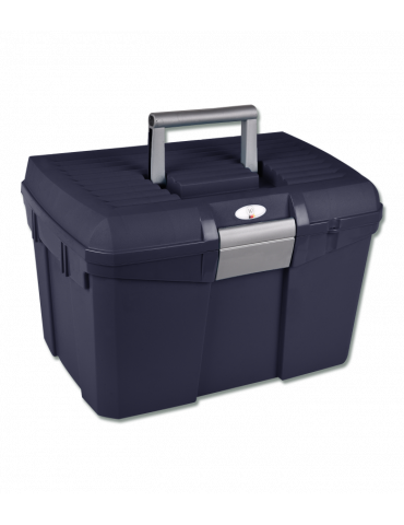 Coffret de pansage bleu foncé/gris