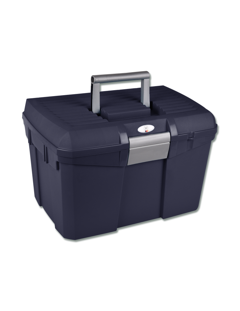 Coffret de pansage bleu foncé/gris
