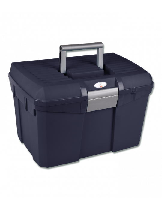 Coffret de pansage bleu foncé/gris