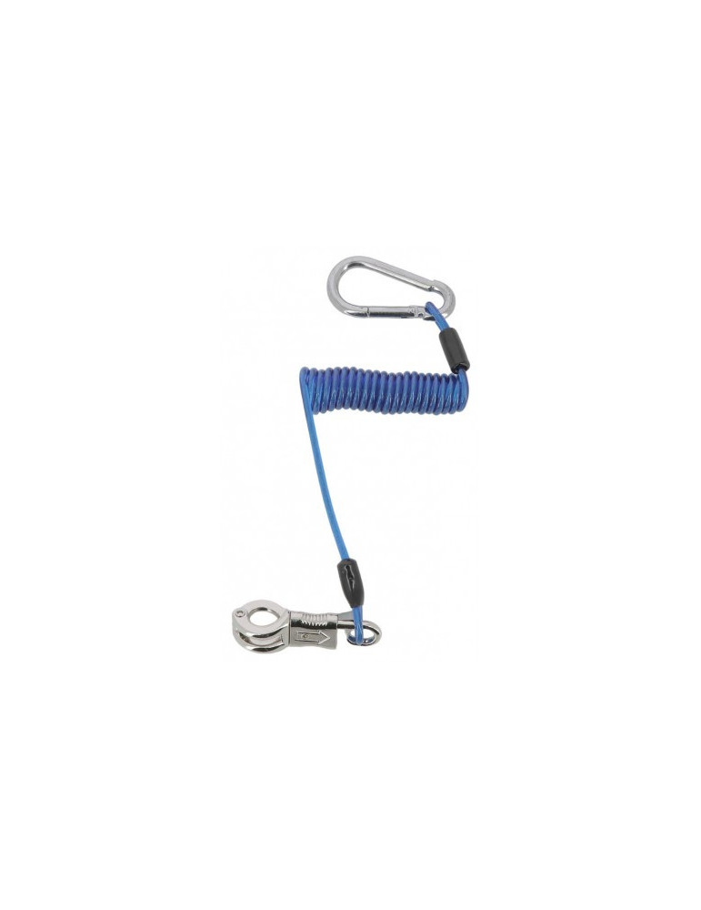 Longe attache ressort bleue 30cm