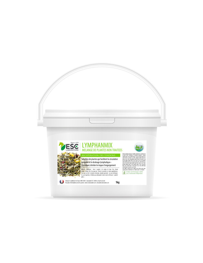 LYMPHANMIX - Engorgement des tendons et drainage cheval - Mélange de plantes 1KG