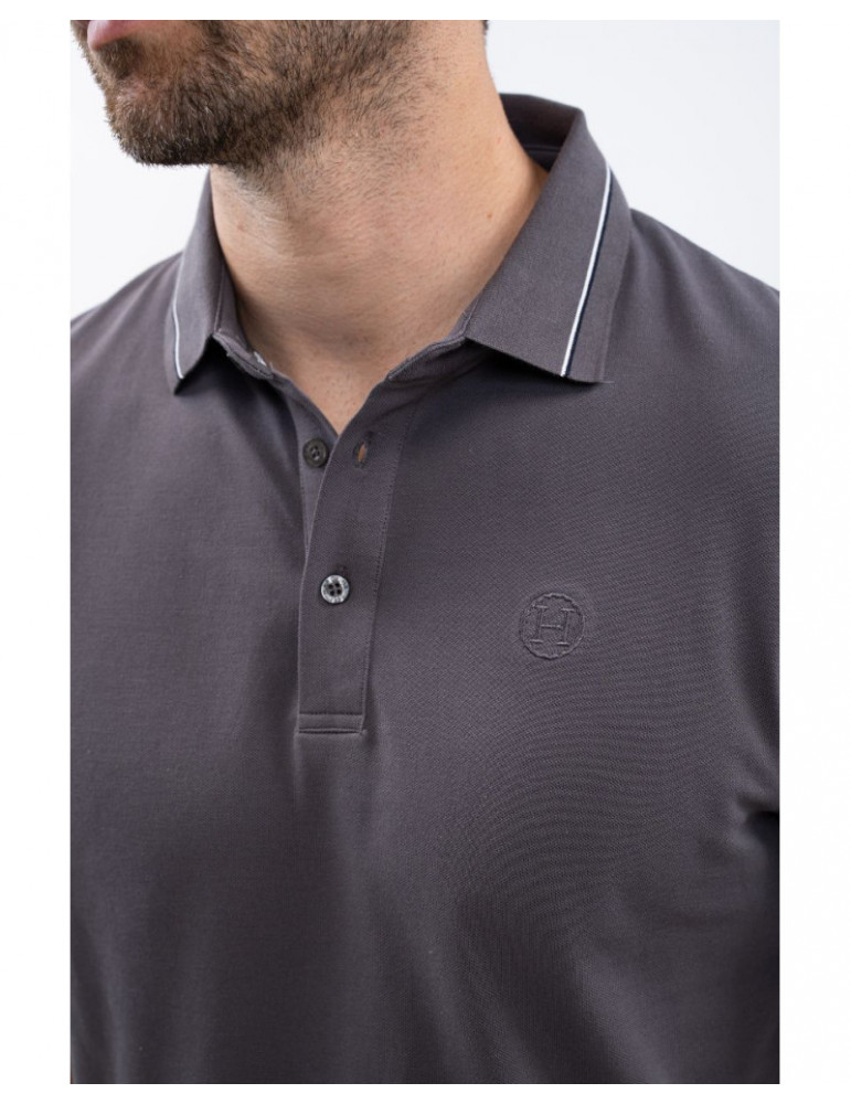 Polo Oscar Ardoise Homme M
