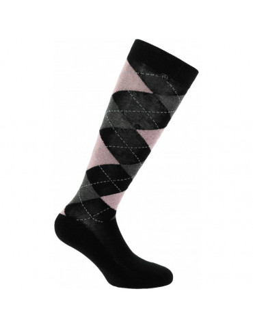 Chaussettes ARGYLE Noir/rose 35/38