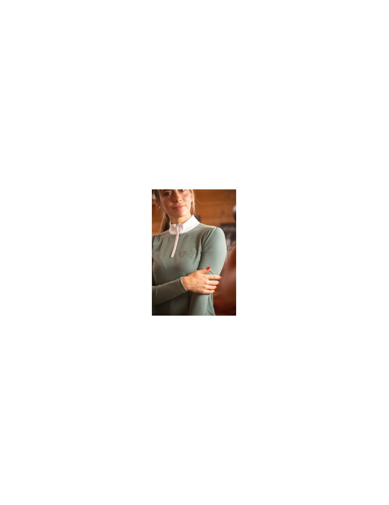 Polo Bruges Mesh ML Sauge L
