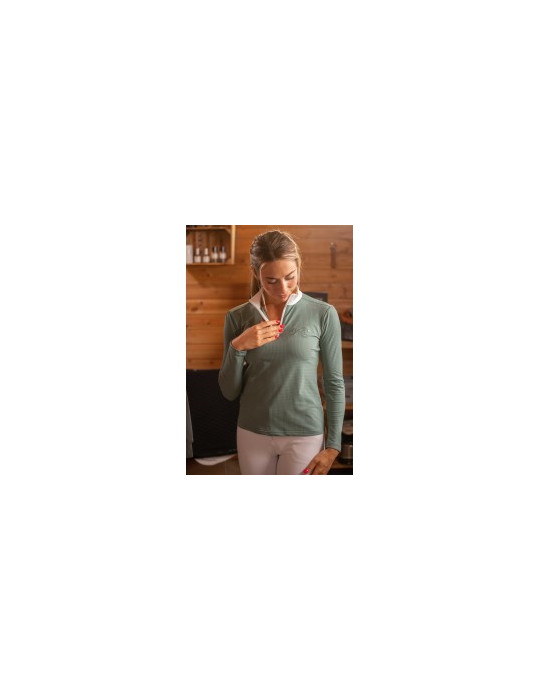 Polo Bruges Mesh ML Sauge L