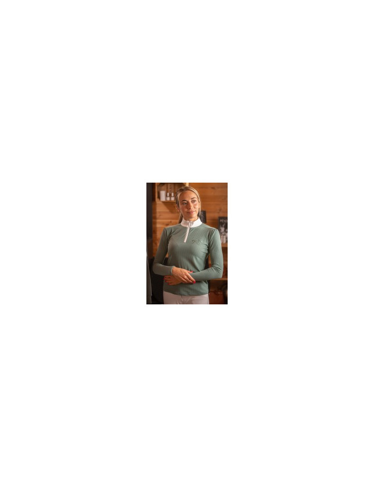 Polo Bruges Mesh ML Sauge M