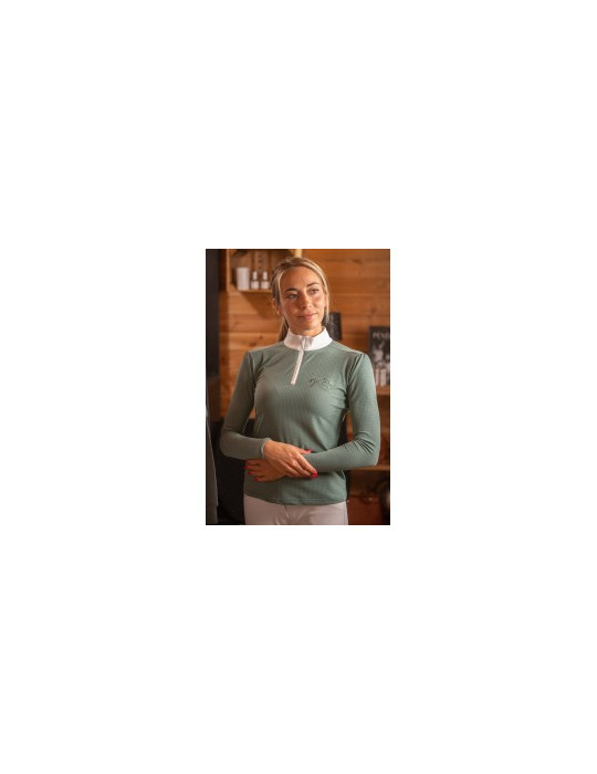Polo Bruges Mesh ML Sauge M