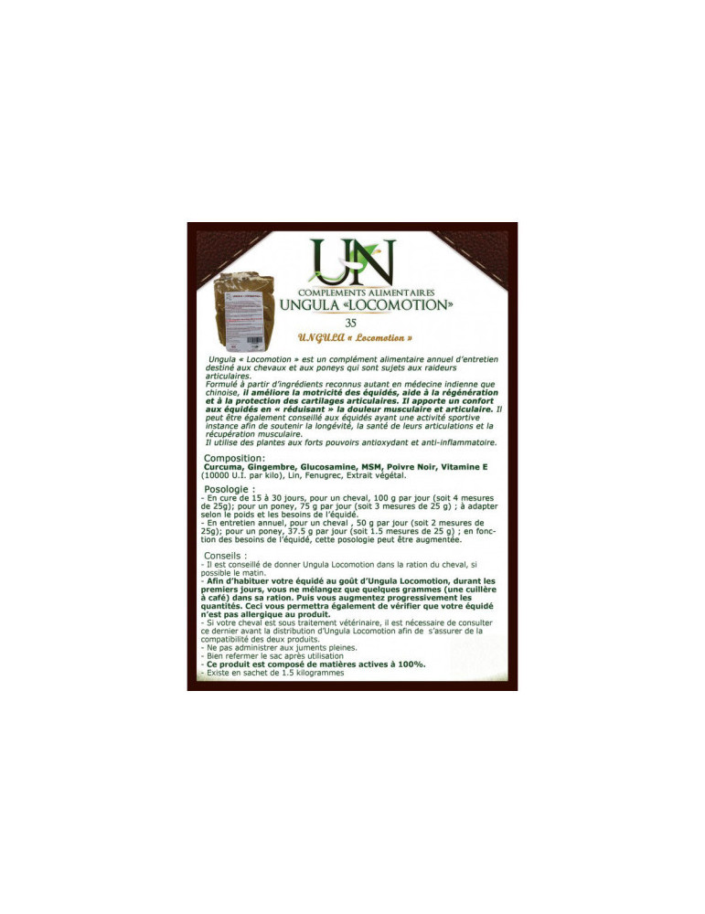 Ungula Locomotion sac de 1,5 kilos - Nature Horse Langon