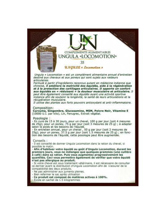 Ungula Locomotion sac de 1,5 kilos - Nature Horse Langon