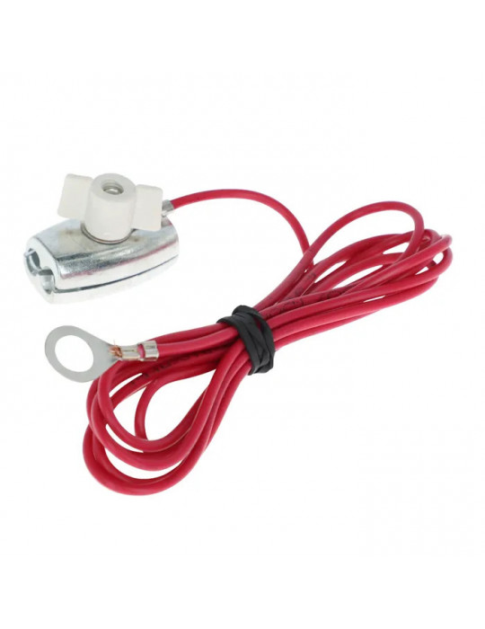 Connecteur HT inter-cordelette rouge 150cm/ oeillet M8