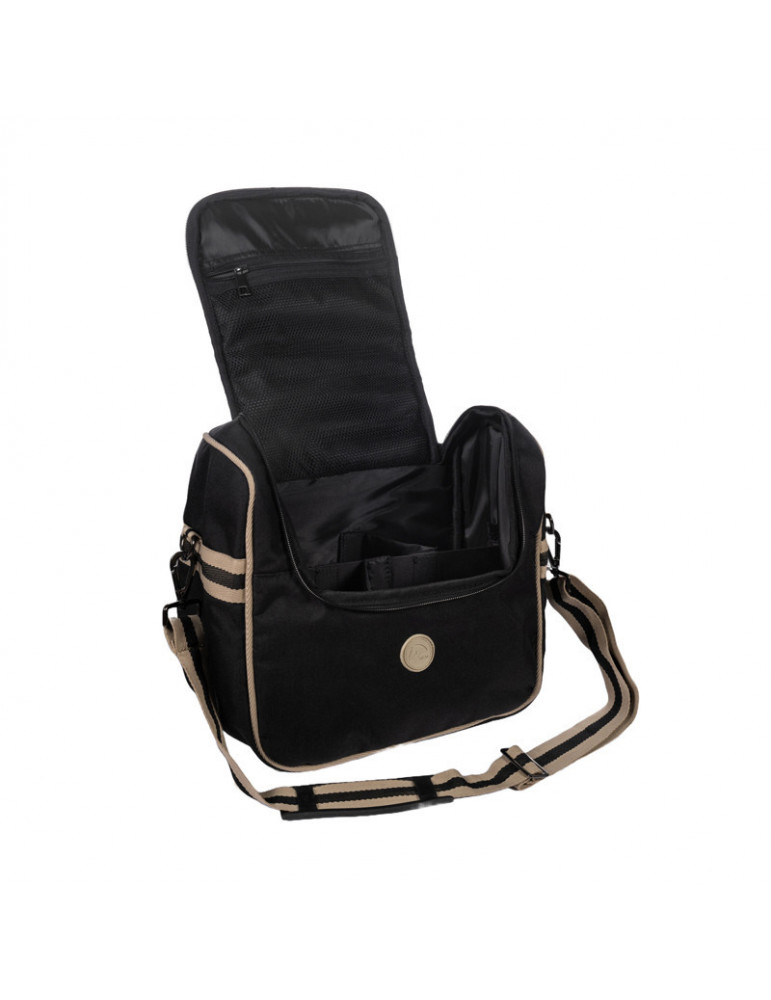 Grooming Bag-Joules Black-Beige