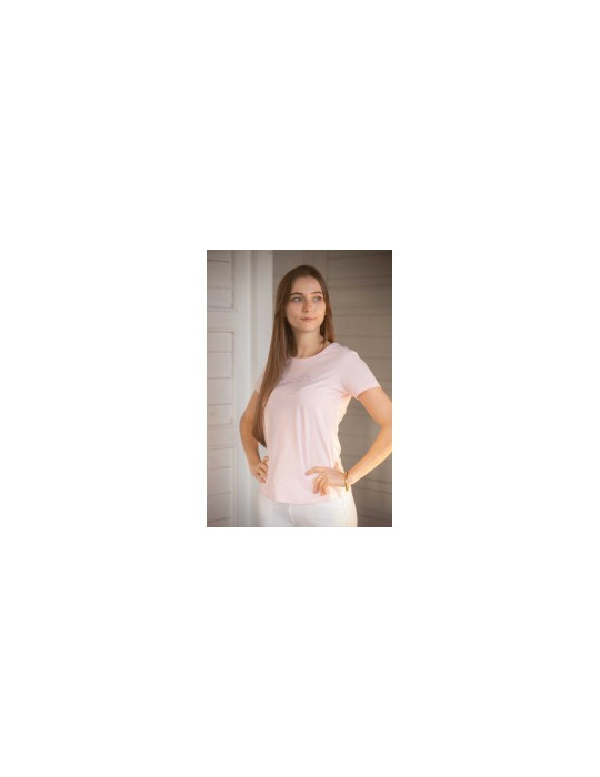 T-Shirt Iconic Strass Rose XS