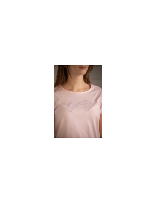 T-Shirt Iconic Strass Rose XS