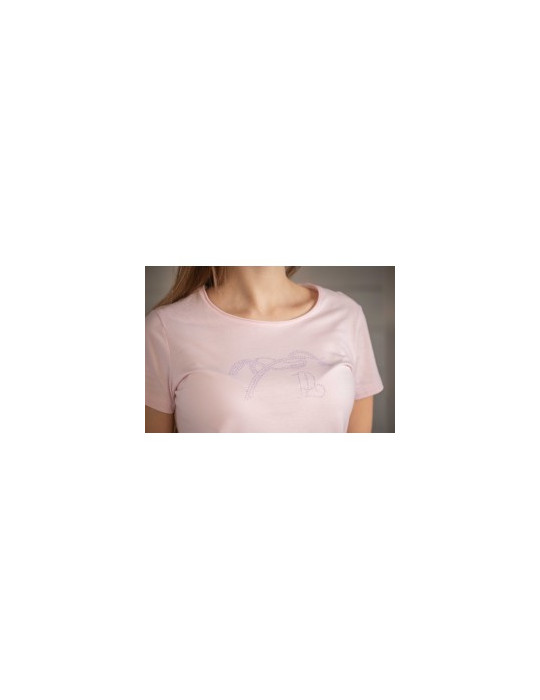 T-Shirt Iconic Strass Rose XS