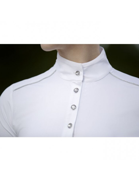 Polo de concours -Premium- 1200 blanc taille XS