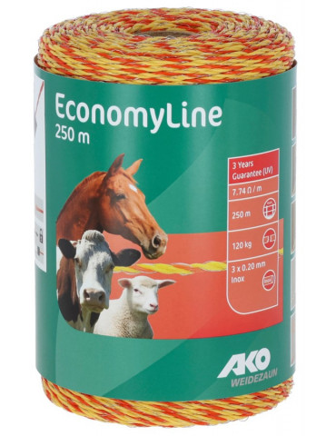 Fil EconomyLine 500m jaune/orange 3x0,16mm - Nature Horse Langon
