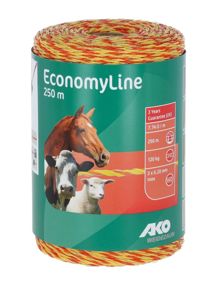 Fil EconomyLine 500m jaune/orange 3x0,16mm - Nature Horse Langon
