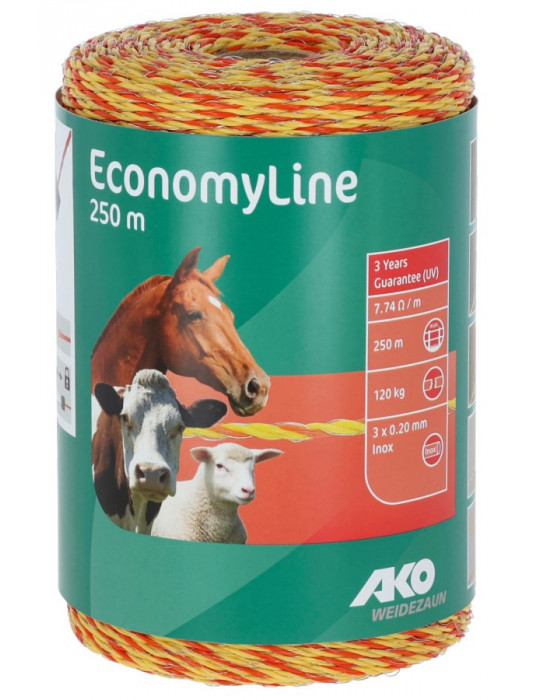 Fil EconomyLine 500m jaune/orange 3x0,16mm - Nature Horse Langon
