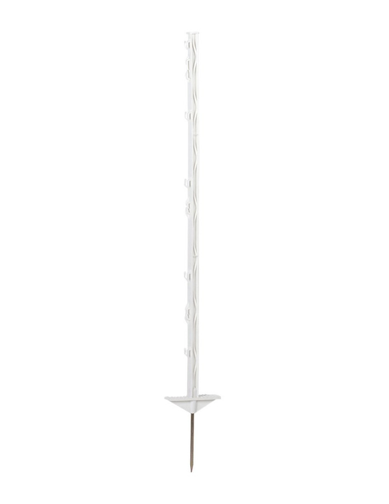 Piquet PVC Classic blanc, 105cm, double bêche