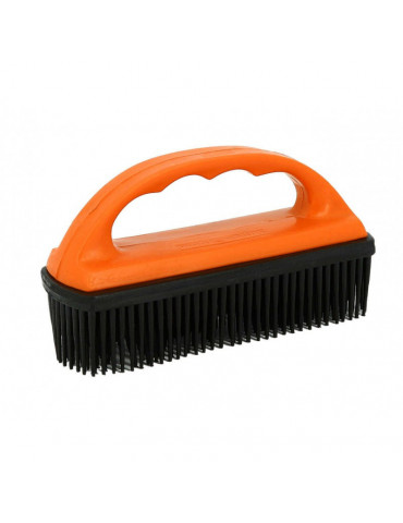 Brosse pour Tapis caoutchou orange
