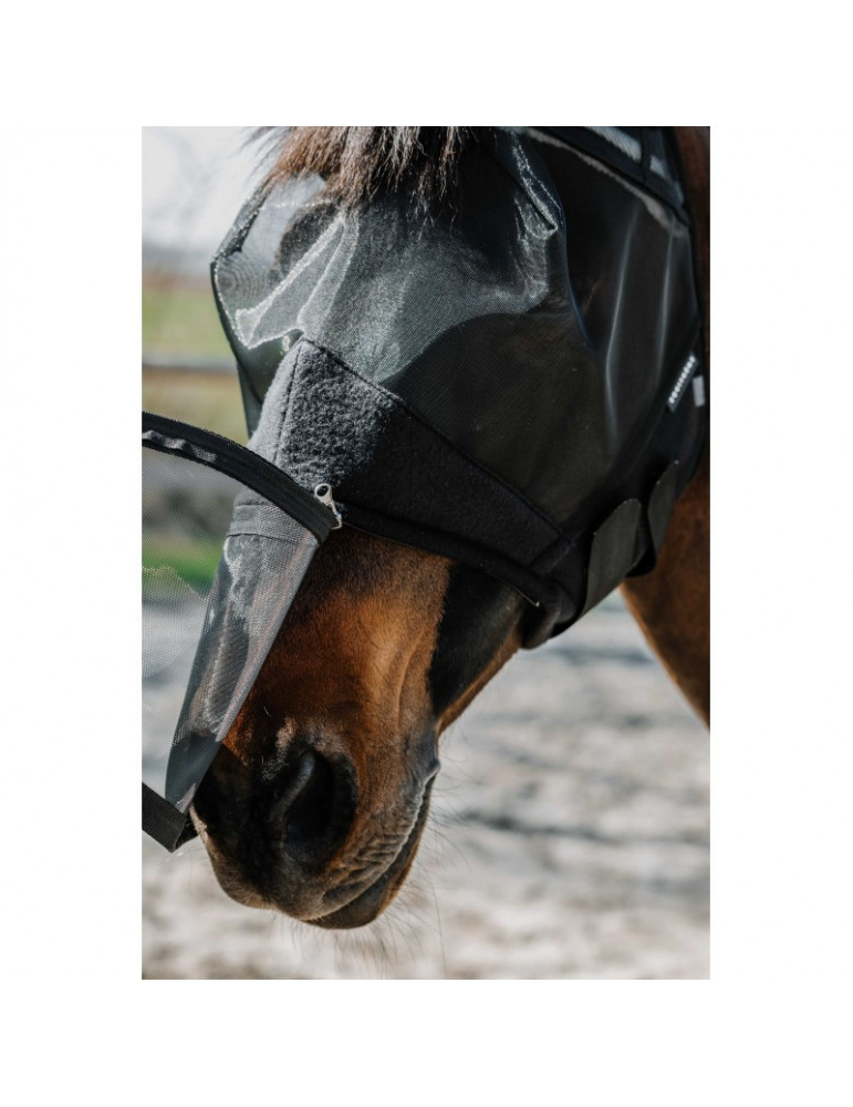 Masque anti-mouche UV 2 en 1 noir M