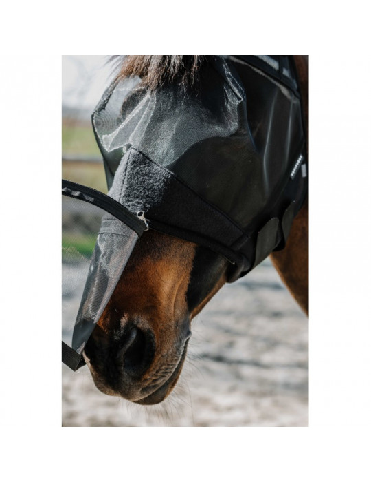 Masque anti-mouche UV 2 en 1 noir S