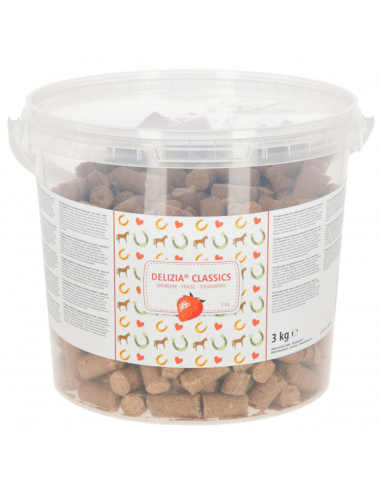 Friandises Delizia Fraise 3kg - Friandise cheval