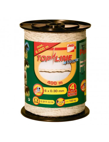 Fil Topline Plus 400m Blanc