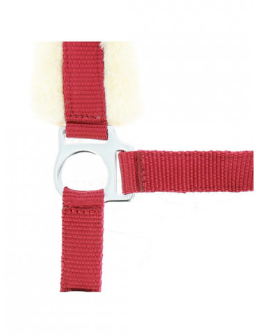 Licol mouton synthétique bordeaux COB