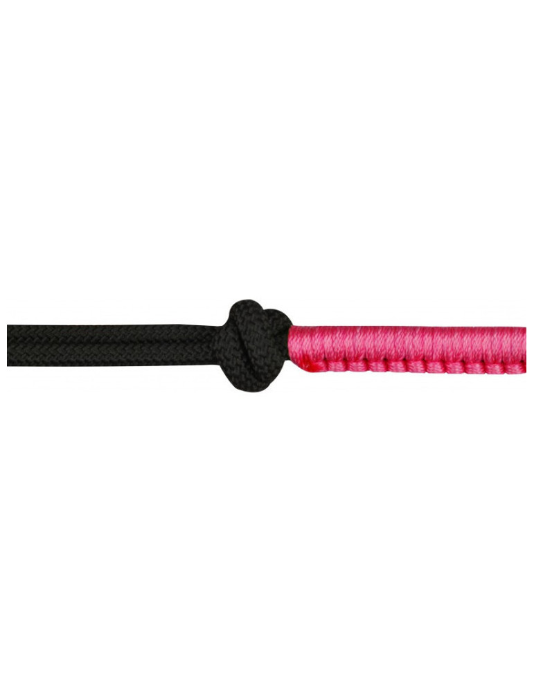 Licol éthologique + longe noir/fuchsia COB