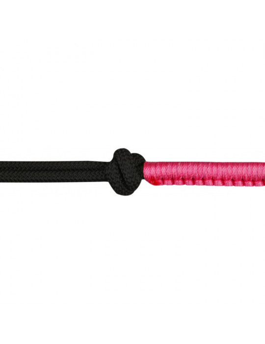 Licol éthologique + longe noir/fuchsia COB