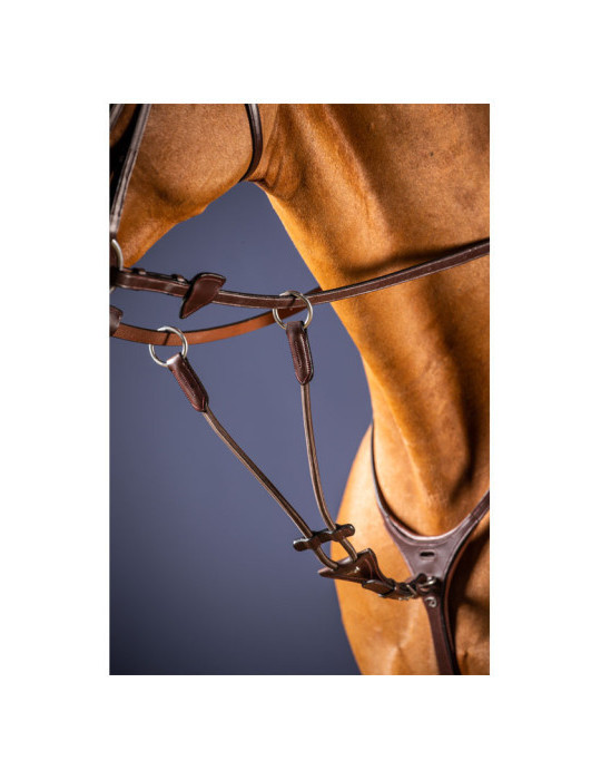 Elastic Running Martingale Attachment brown full