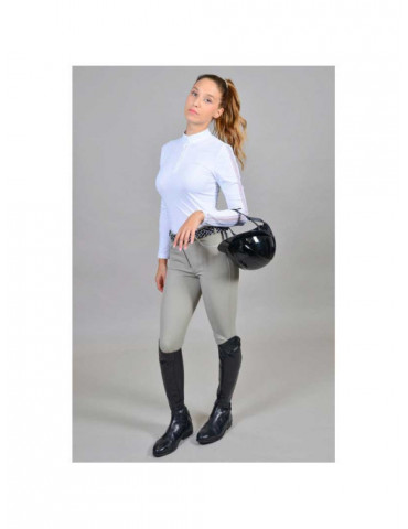 Pannie Polo de concours ML Femme Rider - Blanc (White) - M - Nature Ho 2