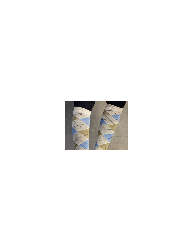 Chaussettes ARGYLE beige/ciel 35/38 - Nature Horse Langon