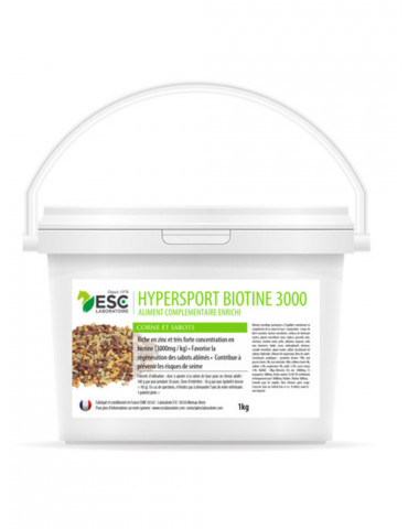 Biotine cheval - HYPERSPORT BIOTINE 3000- Formule concentrée 3000mg/kg
