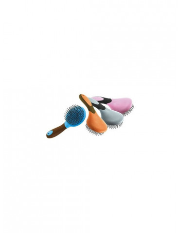 BROSSE CRINIERE HT,ROSE/GRIS - Nature Horse Langon