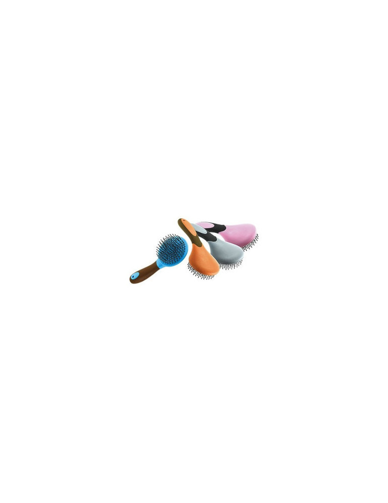BROSSE CRINIERE HT,ROSE/GRIS - Nature Horse Langon