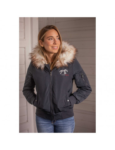 Blouson LYON GLITTER marine XS - Nature Horse Langon